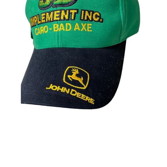 John Deere Implement Inc Baseball Cap Hat Caro Bad AXe - Picture 2 of 9